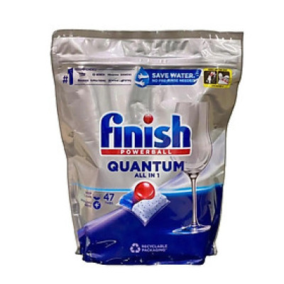 Viên rửa bát Finish Quantum All in one 72 viên -Siêu sạch 12 chức năng cao cấp- Nhập khẩu chính hãng 
