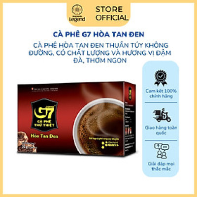 Combo 2 Hộp Cà Phê Hòa Tan G7 Trung Nguyên – G7 Đen – Hộp 15 Gói – Cà Phê Đen Thuần, Không Đường, Vị Mạnh