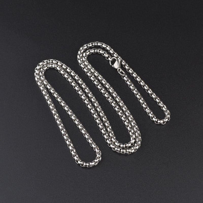 Dây chuyền nam dây xích titan cao cấp sang trọng thép không gỉ bông dừa khít trangsucpt 3mm PTDCNA50