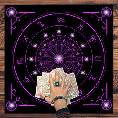 Thảm bài Ta rot chủ đề màu tím huyền bí