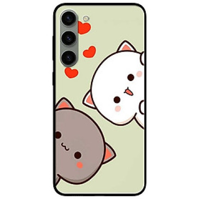 Ốp lưng dành cho Samsung S23 - S23 Plus - S23 Ultra - A34 5G - A54 5G mẫu Hai Chú Mèo Trái Tim Đỏ
