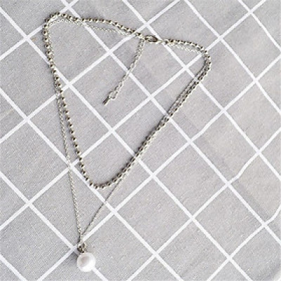 Dây chuyền vòng cổ xích bi tròn mix ngọc trai độc đáo