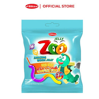 Combo kẹo dẻo Zoo sâu kỳ thú Bibica 10 gói x 24g – Kẹo trái cây mix vị, mềm dẻo vui nhộn