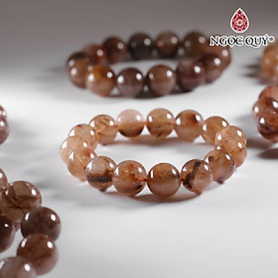 Vòng tay đá thạch anh tóc đỏ mệnh hỏa, thổ - Ngọc Quý Gemstones