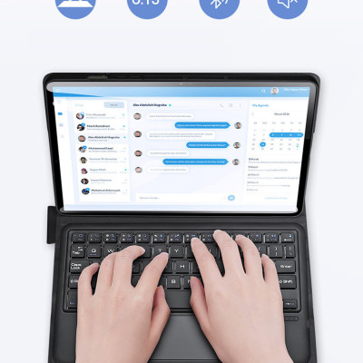 Bao da dành cho SamSung Galaxy Tab S10 Fe , S10 Fe Plus , S10 Plus , S9 Plus , Tab S9 Fe Plus , Tab S9 Fe , Tab S9 kèm bàn phím bluetooth Dux Ducis có bàn di chuột TrackPad - Hàng nhập khẩu