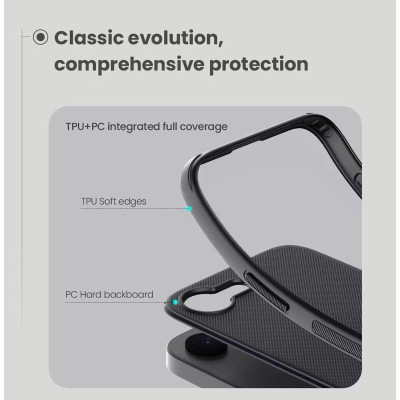 Ốp Lưng cho iPhone 16E hãng Nillkin Frosted Shield Pro PC chống vân tay - hàng chính hãng