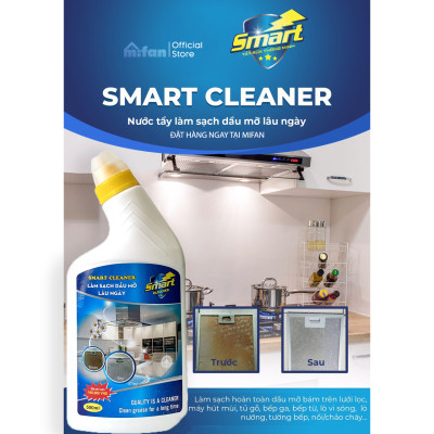 Làm Sạch Dầu Mỡ Lâu Ngày SMART CLEANER - Tẩy Sạch Dầu Mỡ Trong 5 Phút Không Cần Cọ Rửa - MIFAN Phân Phối Chính Hãng