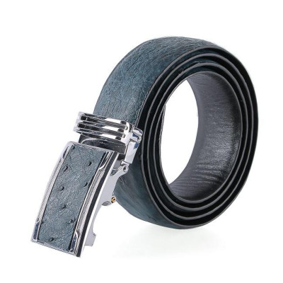 HC4447 - Dây nịt nam da đà điểu Huy Hoàng 3,5P da hột màu xanh rêu