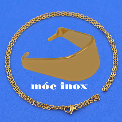 Mặt dây chuyền Phật Đại thế chí đá xanh 2.2 x 3.6cm ( size trung ) kèm vòng cổ dây chuyền inox + móc inox, Phật bản mệnh