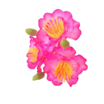 Bộ 20 chùm hoa đào hồng (1 chùm gồm 3 bông + 3 nụ) - Hàng Nhập Khẩu