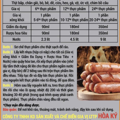 Xông khói gia vị đầy đủ ướp làm 24kg thực phẩm thơm ngon