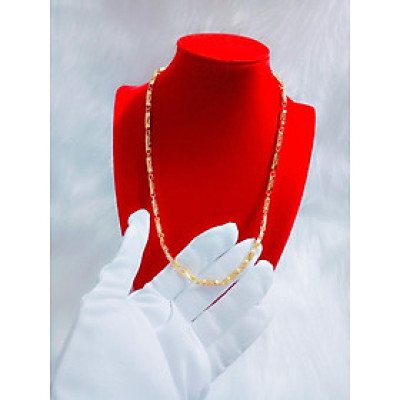 Dây chuyền nam ống trúc mạ vàng 24k EKDC014CD