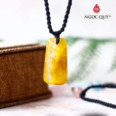 Mặt dây chuyền đá thạch anh tóc vàng - Ngọc Quý Gemstones