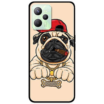 Ốp lưng dành cho Realme C35 mẫu Pulldog Hiphop Nền Vàng