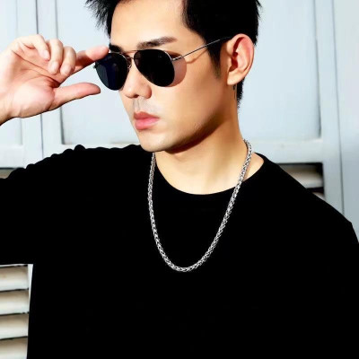 Dây chuyền titan nam cao cấp thời trang thép không gỉ bông dừa trangsucpt cỡ 7mm trắng PTDCNA170