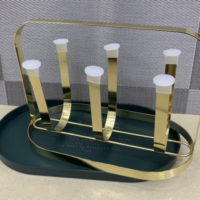 GIÁ ÚP LY CỐC CAO CẤP  HÌNH BẦU DỤC CÓ KHAY HỨNG NƯỚC - ANTH684