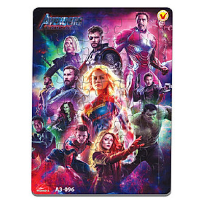 Xếp hình Tia Sáng Avengers Endgame (48 Mảnh Ghép) - Tặng kèm câu đố mặt sau cho bé