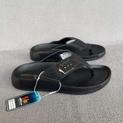 Dép xỏ ngón nam da bò 2 màu nâu đen XN115 đế nhẹ thoáng khí