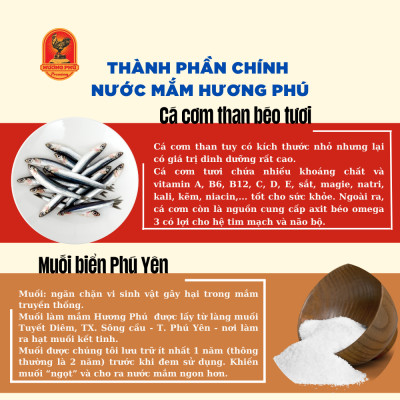 Combo 5 Loại Mẫu Thử Nước Mắm Cá Cơm Hương Phú - Mẫu Thử