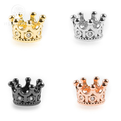 Combo 10 cái charm hợp kim vương miệng đính đá - Ngọc Quý Gemstones