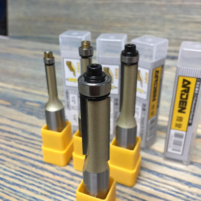 Mũi phay, mũi soi, mũi cắt cạnh thẳng ổ bi 1/2"x1/2" (D=12.70mm) Arden