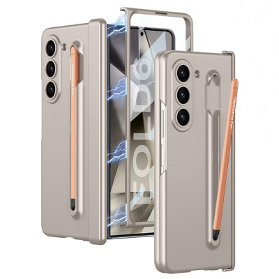 Ốp Lưng Cho Galaxy Z FOLD 6 Có Bản Lề Bảo Vệ , Kèm Bút Và Kính Cường Lực Mặt Trước - BUM STORE GALAXY CASE