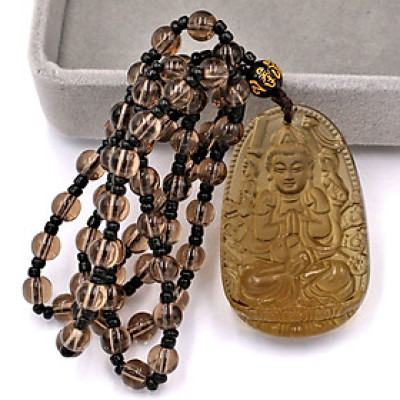 Vòng cổ Thiên Thủ Thiên Nhãn thạch anh khói 5 cm DHBNN8