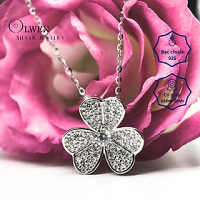 Dây Chuyền Đính Đá OlwenSilverJewelry Liền Mặt Women