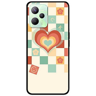 Ốp lưng dành cho Realme C35 - Realme Narzo 50A Prime mẫu Tim Ô Vuông Nhiều Màu