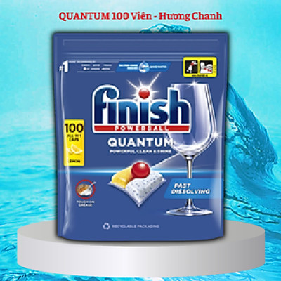 Viên rửa bát Finish Quantum Max 100 viên 14 in 1