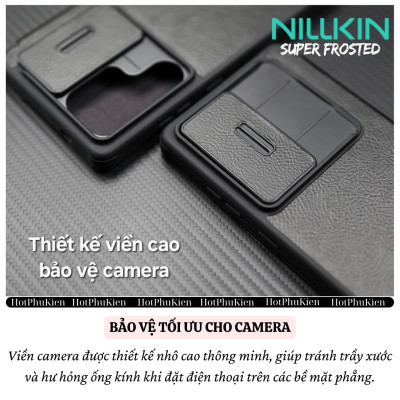 Bao da chống sốc ngăn đựng thẻ card cho Samsung Galaxy S25 Ultra / S25 Plus hiệu Nillkin Qin Pro - Da PU cao cấp, Viền TPU, sang trong, nắp trượt bảo vệ camera - Hàng nhập khẩu