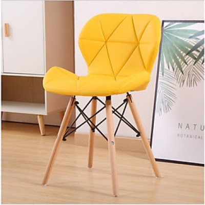 GHẾ TỰA CÁNH BƯỚM CHÂN GỖ BỌC DA SIMILI GC05