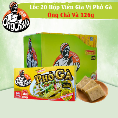 Lốc 20 Hộp Viên Gia Vị Phở Gà Gold Ông Chà Và 126g (Chicken Pho Soup Cubes)