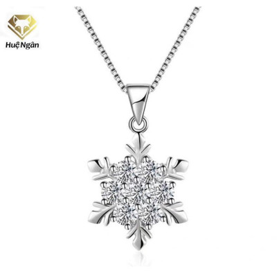 Mặt dây chuyền bạc Ý 925 Huệ Ngân - Hoa tuyết PP1304