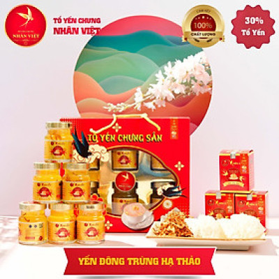 [Hộp 6 Lọ] Nước Yến Sào Chưng Đông Trùng Hạ Thảo Nhân Việt 30% Yến 70ml/Hũ