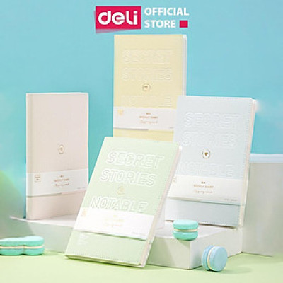 Sổ Tay Ghi Chép Bìa Da Cao Cấp 192 224 Trang 96 112 Tờ 80gsm Deli - Chống Nước Làm Quà Tặng Sang Trọng Phù Hợp Học Sinh Văn Phòng Sổ Kế Hoạch Planner - SZ044 SZ047