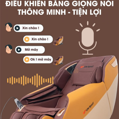 Ghế Massage Toàn Thân Lifesport LS-911, Ghế Massage Với Cảm Biến AI Dò Quét Cơ Thể, Đưa Ra Những Bài Massage Phù Hợp