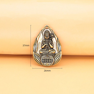 Dây chuyền mặt Phật Đại Thế Chí Bồ Tát hoa sen bằng đồng - MV02