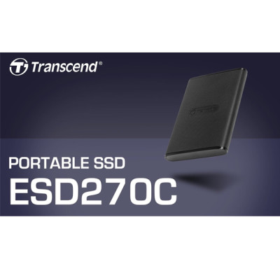 Ổ cứng gắn ngoài SSD Transcend ESD270C 1TB USB 3.1 Gen 2 Type C - Hàng chính hãng