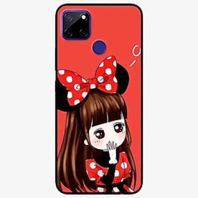 Ốp lưng dành cho Realme C12 mẫu Cô Gái Đầm Chấm Bi