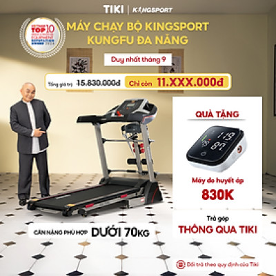 Máy chạy bộ KINGSPORT Kungfu đa năng, động cơ Kingtech hiệu suất 2.5 HP, khung sườn Kingtech Titan 2.0