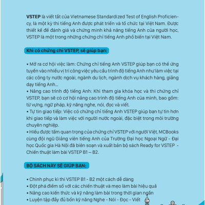 Sách - Ready For VSTEP B1 - Chiến Thuật Làm Bài VSTEP Đạt Điểm Cao