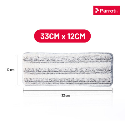 Combo 2 Miếng Lau Nhà Thế Hệ Mới Parroti Pro PAD2-PR01 - Kích Thước 33 x12 CM (Chỉ dùng được cho Bộ lau nhà Parroti Pro)