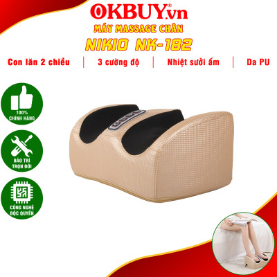 Máy massage lòng bàn chân, matxa bắp chân Nikio NK-182, mát xa bi xoay 360 độ và nhiệt hồng ngoại