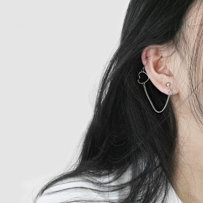 Bông tai mặt dây chuyền trái tim xinh xắn 1 chiếc