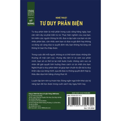 Sách - Nghệ Thuật Tư Duy Phản Biện - 1980Books