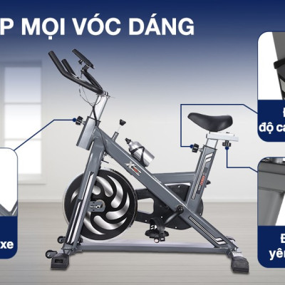 Xe đạp tập thể dục spining Airbike Sport - Hàng chính hãng