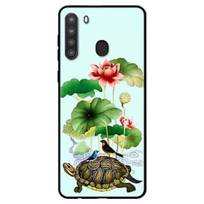 Ốp lưng dành cho Samsung Galaxy A21 mẫu Sen Và Rùa