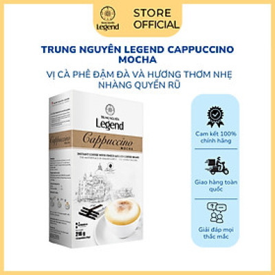 Cà Phê Trung Nguyên Legend Cappuccino Mocha – Hộp 12 Gói – Cà Phê Vị Mocha Ngọt Đắng, Đậm Đà