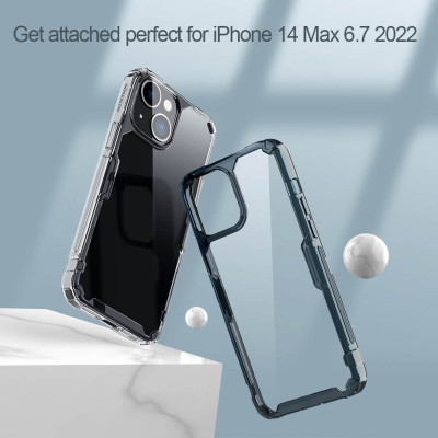 Ốp lưng dẻo TPU cho iPhone 14 Plus (6.7 inch) hiệu Nillkin Nature TPU Pro Case chống sốc, chống chịu mọi va đập - hàng nhập khẩu